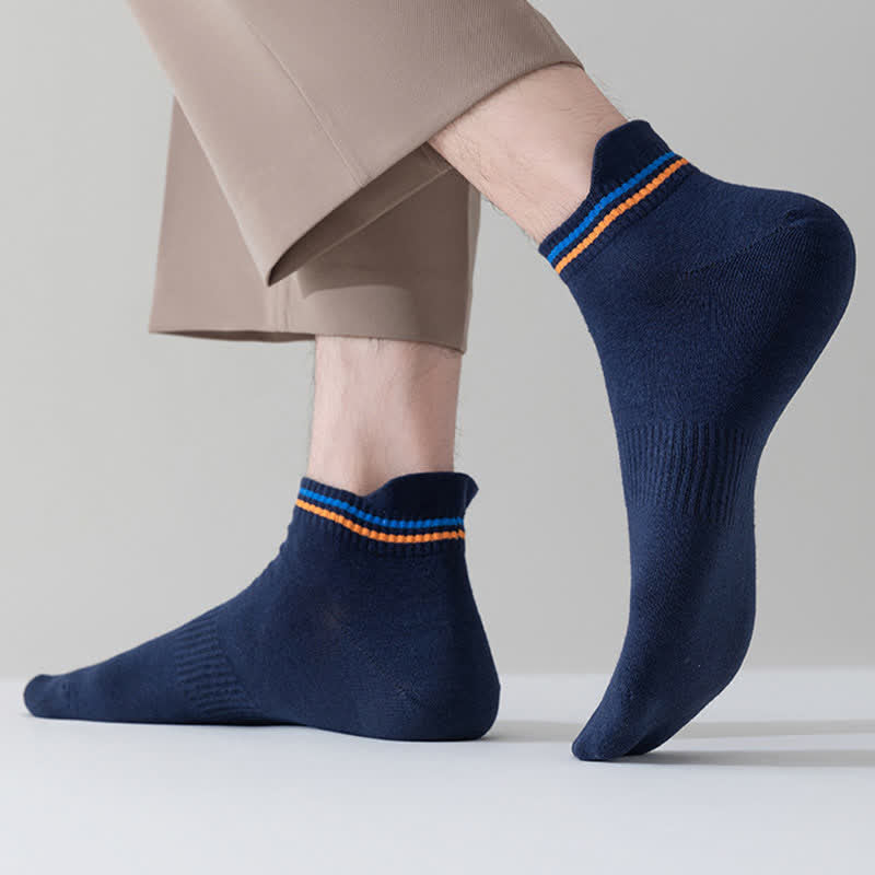 Chaussettes de sport anti-transpiration à rayures grande taille (5 paires)