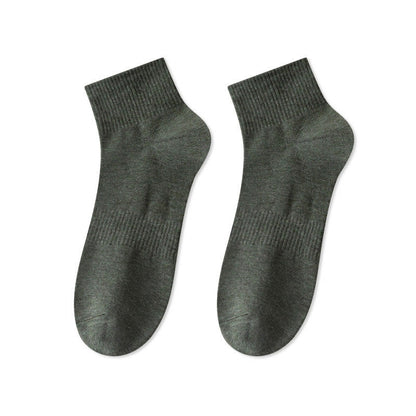 Chaussettes courtes Plusock en coton doux et respirant (7 paires) - Vert foncé - EU43-48 (US9.5-13.5) - image 10