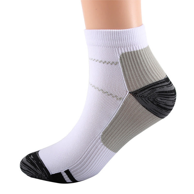 Chaussettes de compression élastiques de sport Plusock pour chevilles (10 paires) - Gris - L/XL - image 15