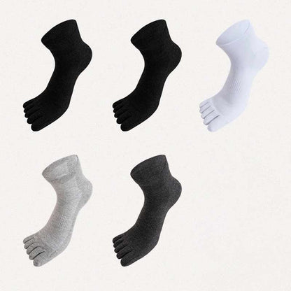 Chaussettes d'alignement antibactériennes Plusock Five Toes (5 paires) - Noir*2+Blanc+Gris foncé+Gris clair - EU43-51 (US9-16) - image 14