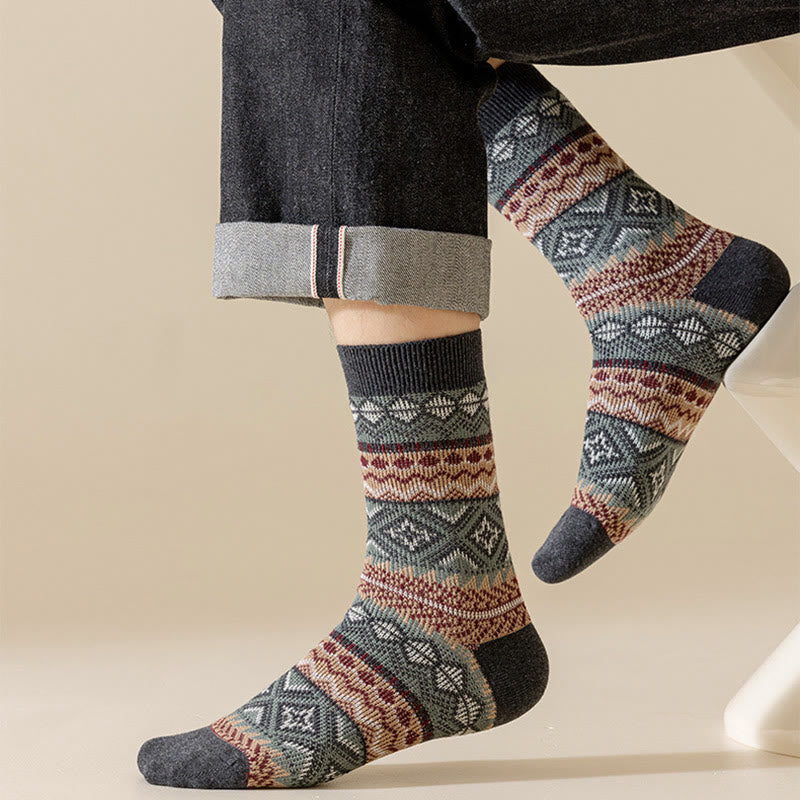 Chaussettes rétro respirantes mi-mollet (3 paires) - image 2