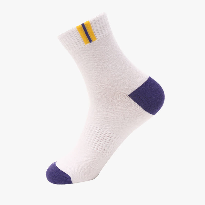 Chaussettes en coton respirant et aéré (3 paires) - 43-48 - Blanc et violet - image 4