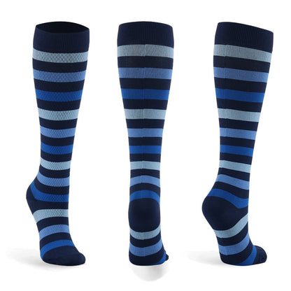 Chaussettes de compression décontractées à rayures (6 paires)