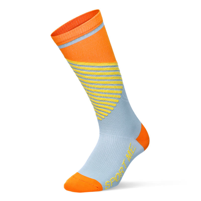 Chaussettes de compression respirantes professionnelles pour le sport (3 paires) - Unisexe - Orange - image 13