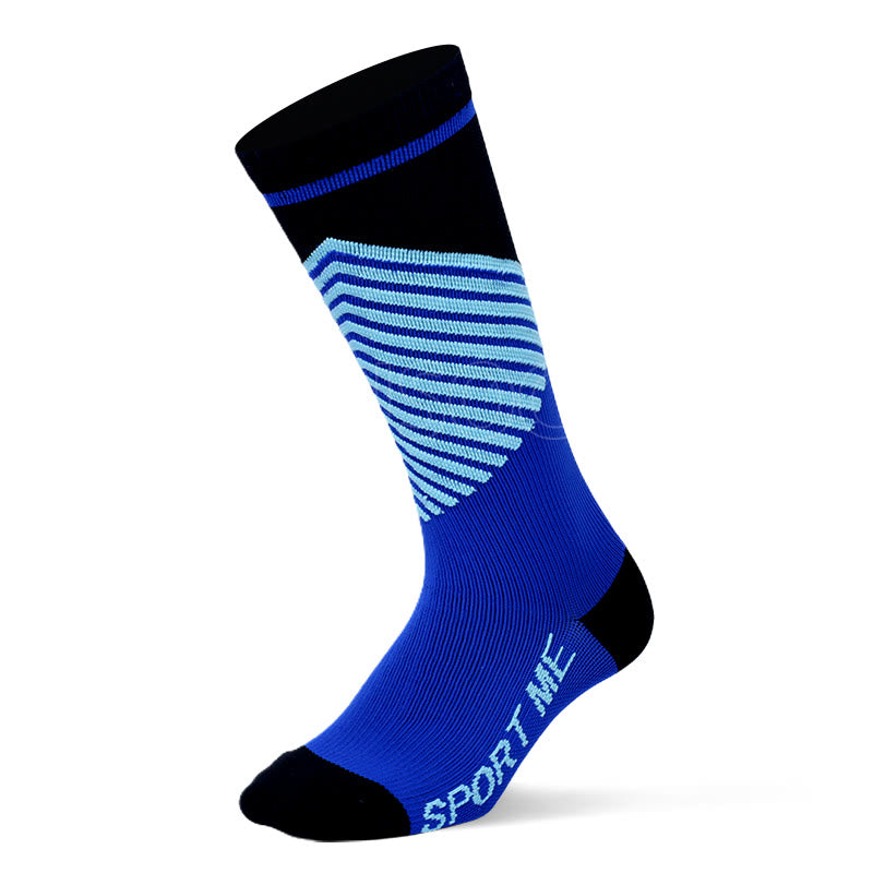 Chaussettes de compression respirantes professionnelles pour le sport (3 paires) - Unisexe - Bleu - image 11