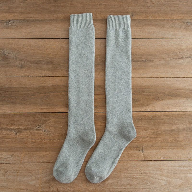 Chaussettes thermiques épaisses montantes Plusock (5 paires) - Gris clair - EU39-45 (US6-11) - image 6