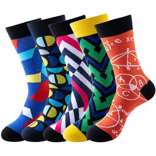 Chaussettes à imprimé abstrait grande taille (5 paires)