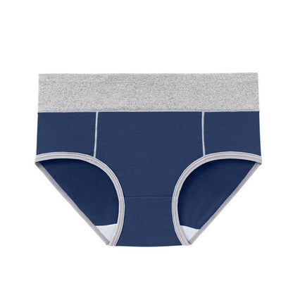 Culotte antibactérienne taille haute en coton grande taille (5 paires)