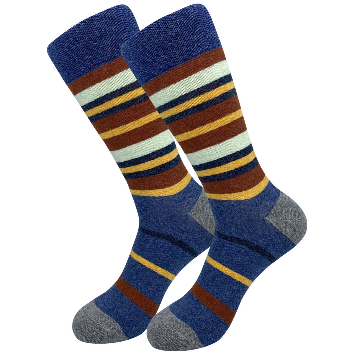 Chaussettes montantes à carreaux tendance (5 paires) - image 3