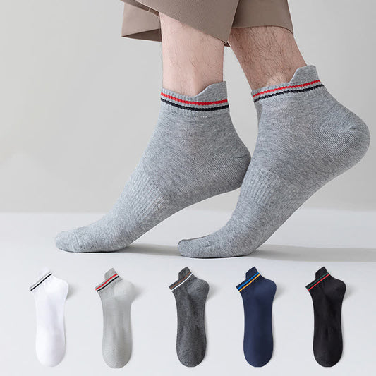 Chaussettes de sport anti-transpiration à rayures grande taille (5 paires)