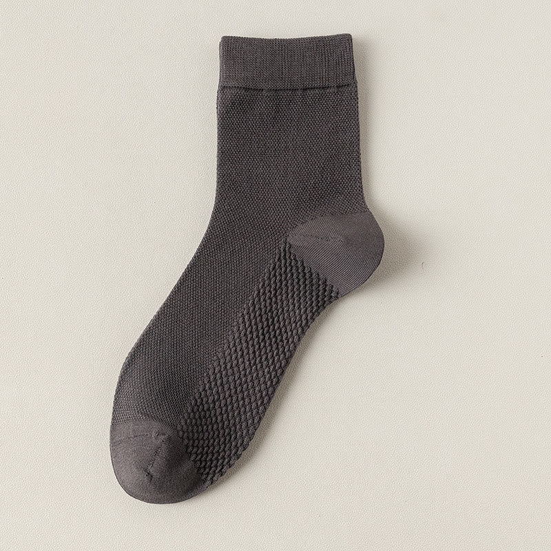 Chaussettes en maille de coton (5 paires) - Gris foncé - EU39-46 (US5-12) - image 17