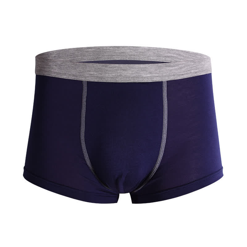 Lot de 6 boxers grande taille à motif mouche uni - Bleu marine - 7XL - image 2
