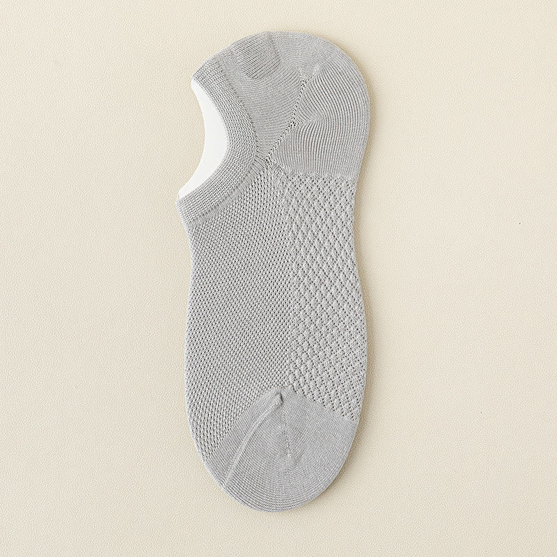 Chaussettes invisibles de massage en maille (5 paires) - Gris clair - EU39-46 (US5-12) - image 21