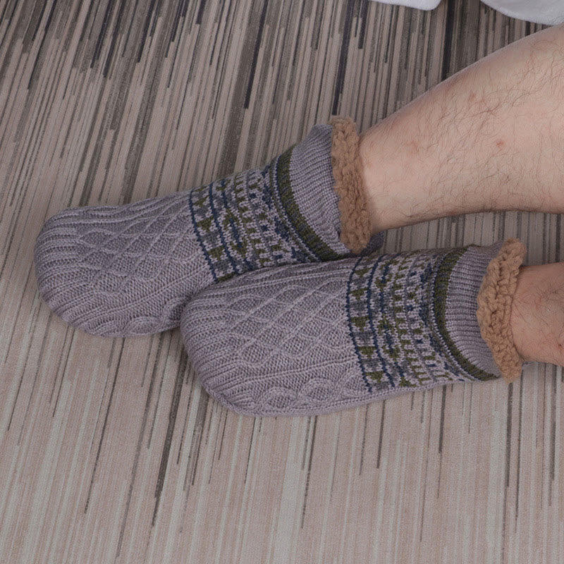 Chaussons-chaussettes tricotés épais grande taille - image 9