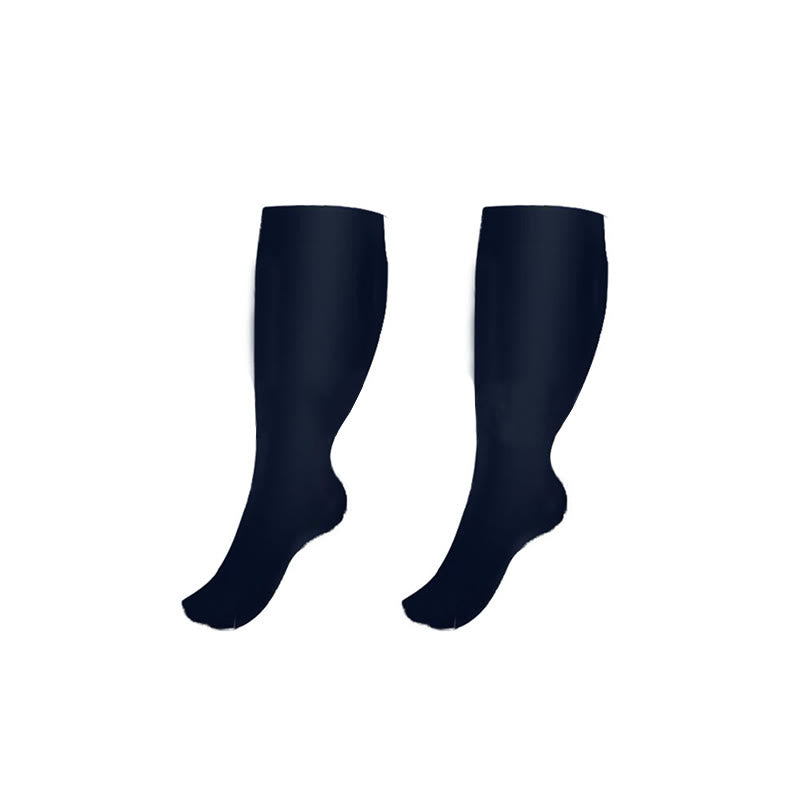 Chaussettes de compression mollet large grande taille (3 paires) - Bleu marine - 4XL - image 4