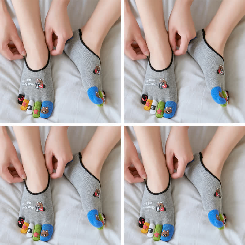 Chaussettes Plusock à motifs amusants (4 paires) - Non-présentation - Gris clair - EU40-45 (US7-10) - image 24