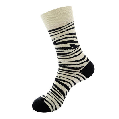Chaussettes ras du cou à imprimé abstrait grande taille (5 paires)