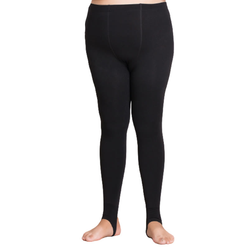Collants polaires grande taille (2 paires) - Collants étriers - Noir - Convient aux personnes de 99 à 198 lb - image 10