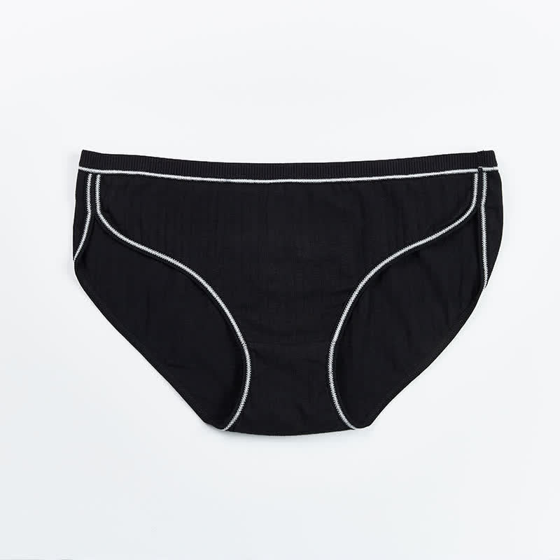 Culottes en coton taille basse (5 paires) - Noir - 4XL - image 12