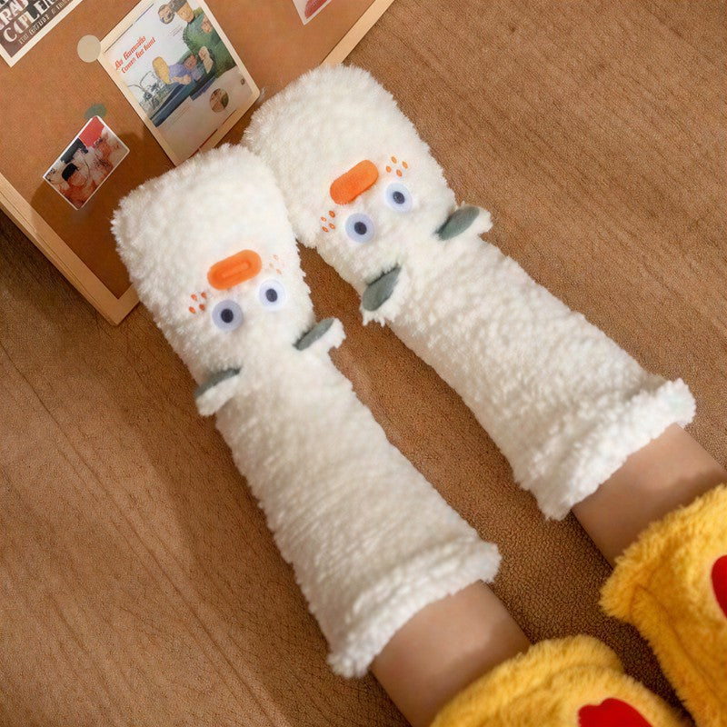 Chaussettes-chaussons d'intérieur hautes en peluche Cozy Duck - UN - 42(US2-8) - image 0