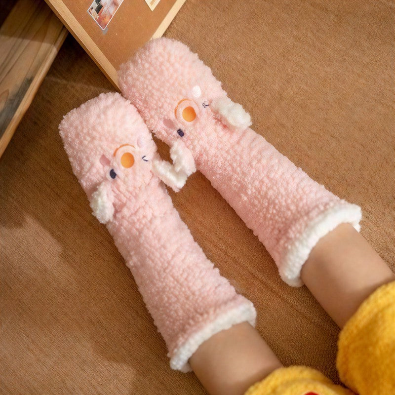 Chaussettes-chaussons d'intérieur hautes en peluche Cozy Duck - C - 42(US2-8) - image 2