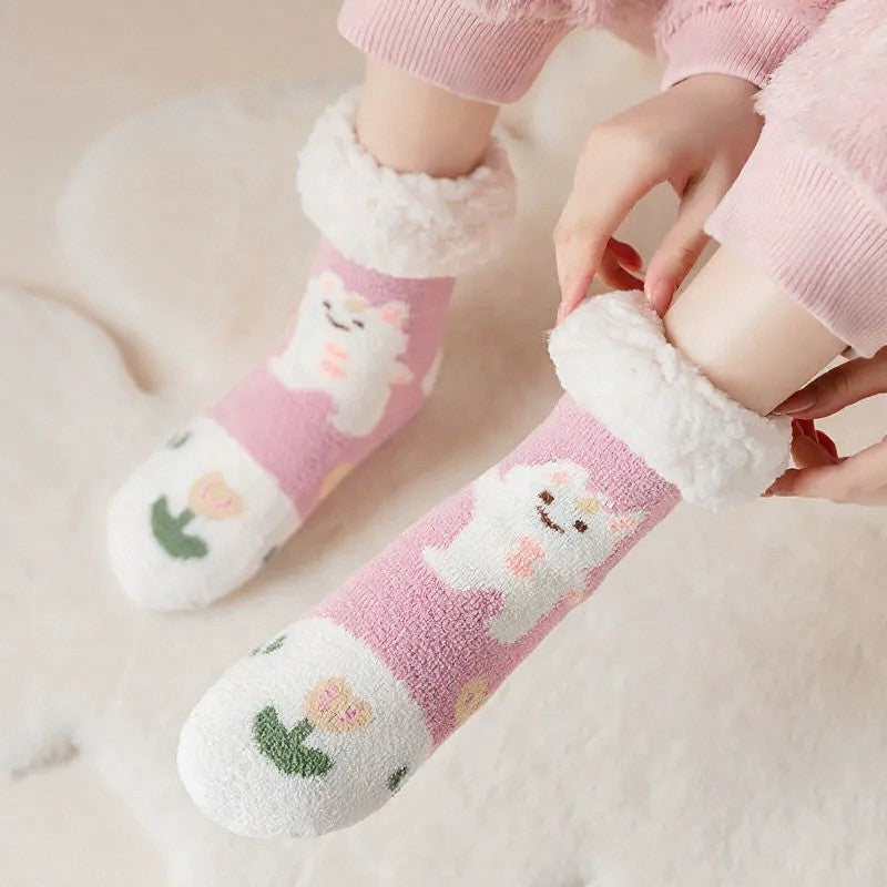 Chaussettes-chaussons Cozy Bear Home - Rose - UE34-39 (US1-6) - image 2