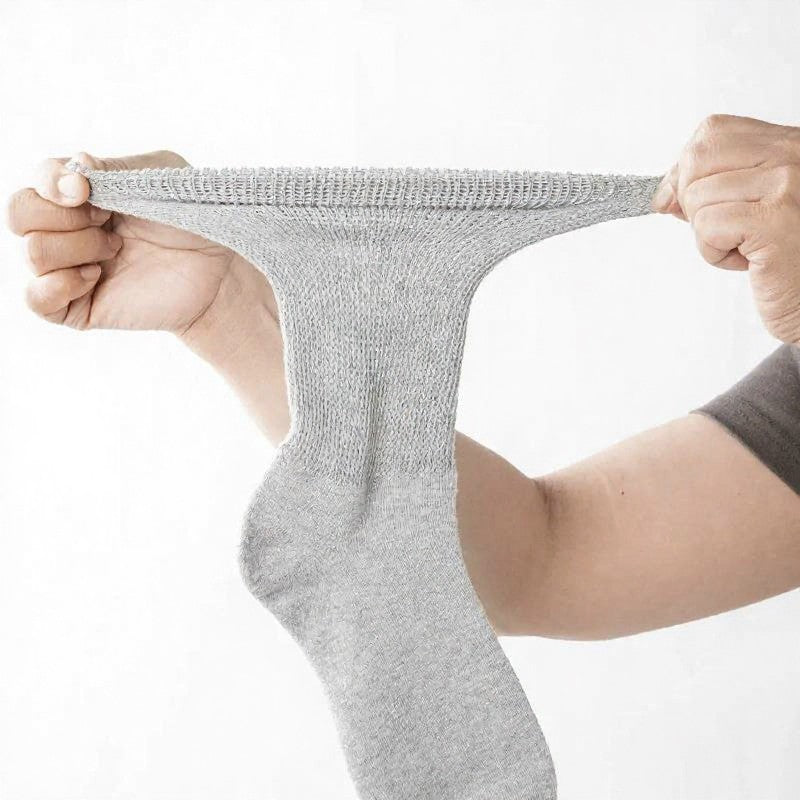 Chaussettes mi-mollet respirantes côtelées non serrées pour diabétiques (3 paires) - image 8