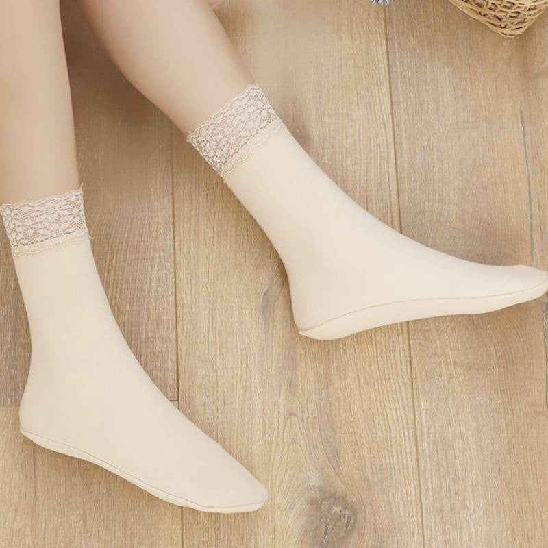 Chaussettes courtes romantiques à bordure en dentelle (8 paires) - Nu - EU36-40(US3-7) - image 8
