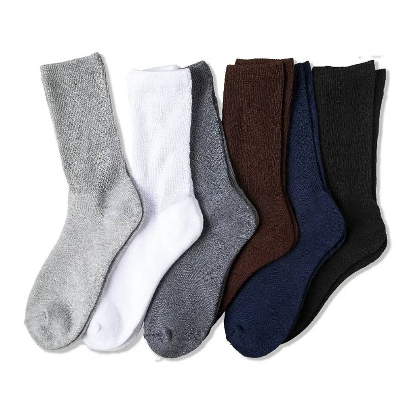 Chaussettes mi-mollet respirantes côtelées non serrées pour diabétiques (3 paires) - image 7
