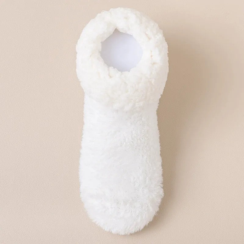 Chaussettes-chaussons d'intérieur confortables en sherpa à bout fermé (2 paires) - Blanc - UE36-39 (US3-5) - image 5