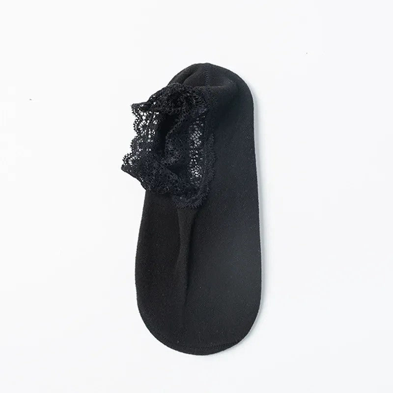 Chaussettes élégantes à bordure en dentelle (8 paires) - Noir - EU36-40(US3-7) - image 9