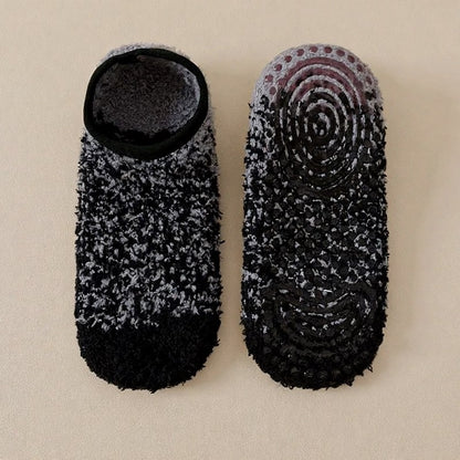 Chaussettes-chaussons d'intérieur confortables en chenille, basses et antidérapantes (3 paires) - Gris foncé - UE36-44 (US3-10) - image 7