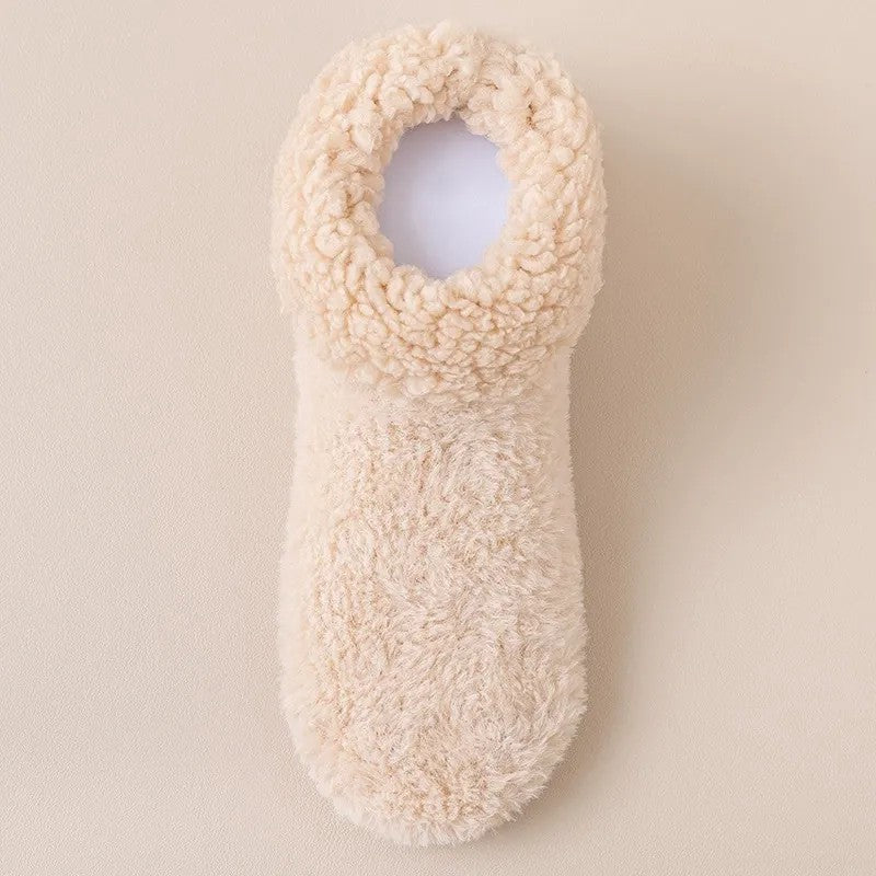 Chaussettes-chaussons d'intérieur confortables en sherpa à bout fermé (2 paires) - Kaki - UE36-39 (US3-5) - image 3
