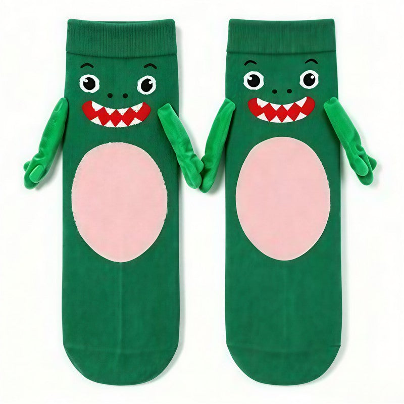 Chaussettes mi-mollet confortables avec motif animal tenant une main (2 paires) - F - EU36-41 (US3-8) - image 6