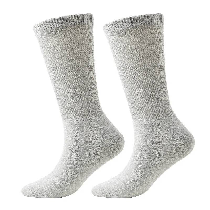 Chaussettes mi-mollet respirantes côtelées non serrées pour diabétiques (3 paires) - image 4