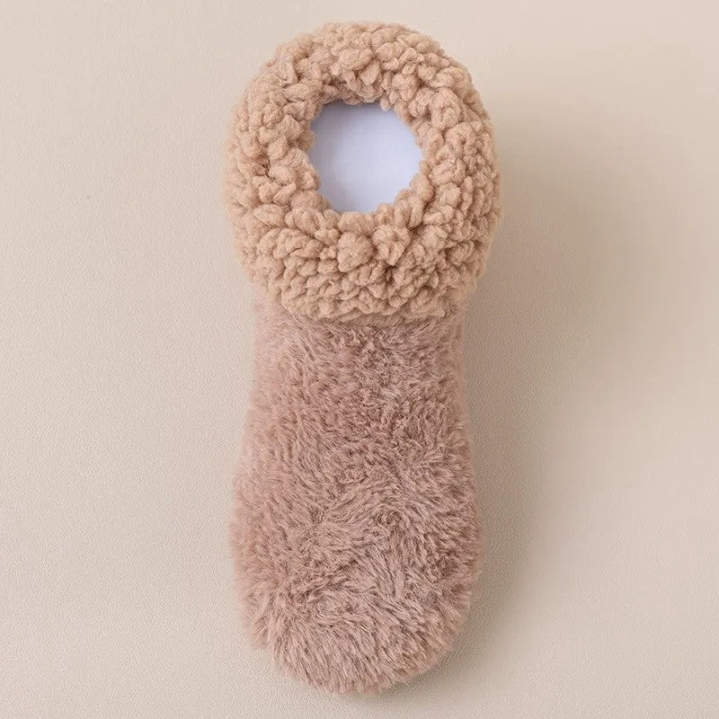 Chaussettes-chaussons d'intérieur confortables en sherpa à bout fermé (2 paires) - Café - UE36-39 (US3-5) - image 2