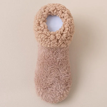 Chaussettes-chaussons d'intérieur confortables en sherpa à bout fermé (2 paires) - Café - UE36-39 (US3-5) - image 2