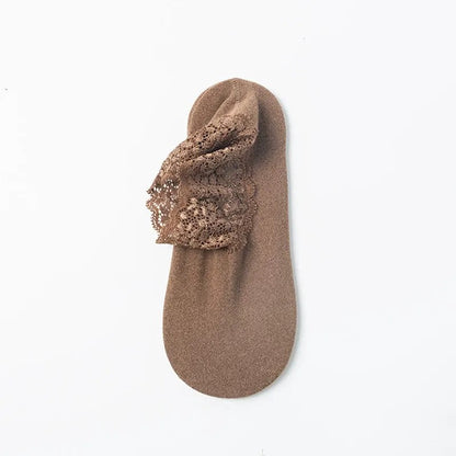 Chaussettes élégantes à bordure en dentelle (8 paires) - Kaki - EU36-40(US3-7) - image 7