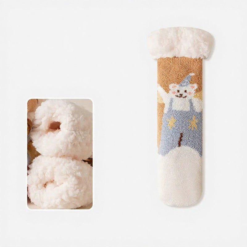 Chaussettes-chaussons Cozy Bear Home - Café - UE34-39 (US1-6) - image 3
