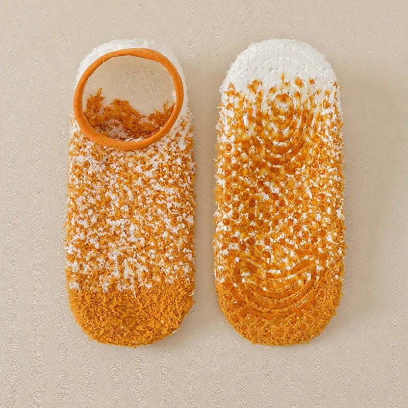 Chaussettes-chaussons d'intérieur confortables en chenille, basses et antidérapantes (3 paires) - Jaune - UE36-44 (US3-10) - image 3