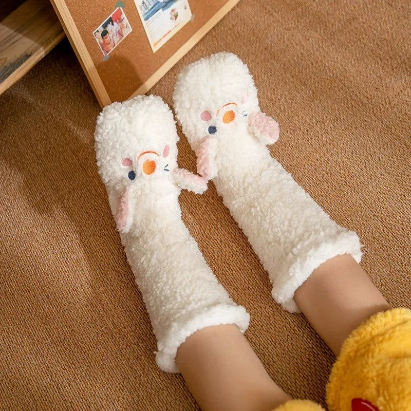 Chaussettes-chaussons d'intérieur hautes en peluche Cozy Duck - E - 42(US2-8) - image 4