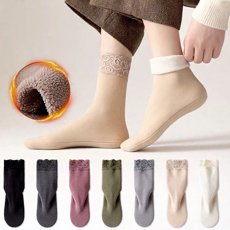 Chaussettes courtes romantiques à bordure en dentelle (8 paires) - Multicolore - EU36-40(US3-7) - image 0