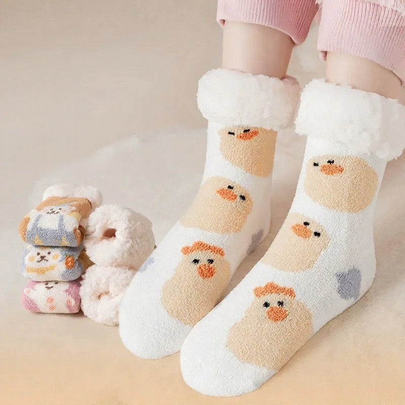 Chaussettes-chaussons Cozy Bear Home - Blanc - UE34-39 (US1-6) - image 1