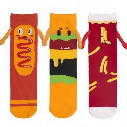 Chaussettes courtes en polycoton à imprimé alimentaire ludique (3 paires) - Multicolore - 42(US3-9) - image 4