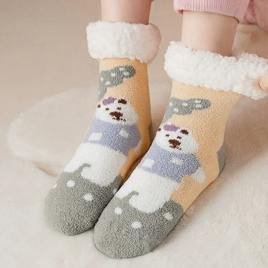 Chaussettes-chaussons Cozy Bear Home - Vert clair - UE34-39 (US1-6) - image 0