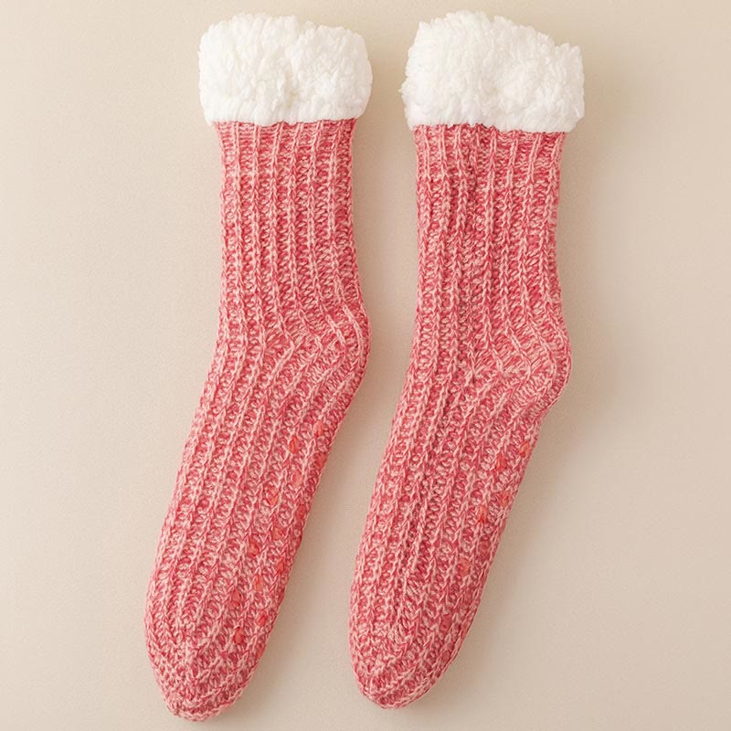 Chaussettes épaisses et confortables en polaire grande taille (2 paires) - Fuchsia - EU36-44 (US3-10) - image 13