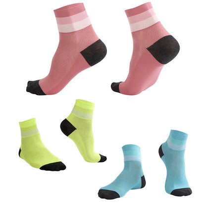 Chaussettes courtes respirantes couleur bonbon