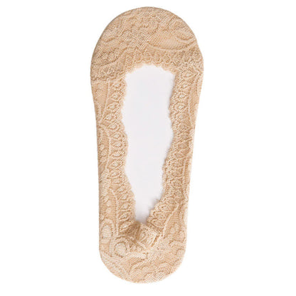 Chaussettes invisibles en dentelle grande taille (6 paires)