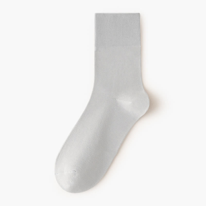 Chaussettes hautes élastiques de couleur unie (5 paires)