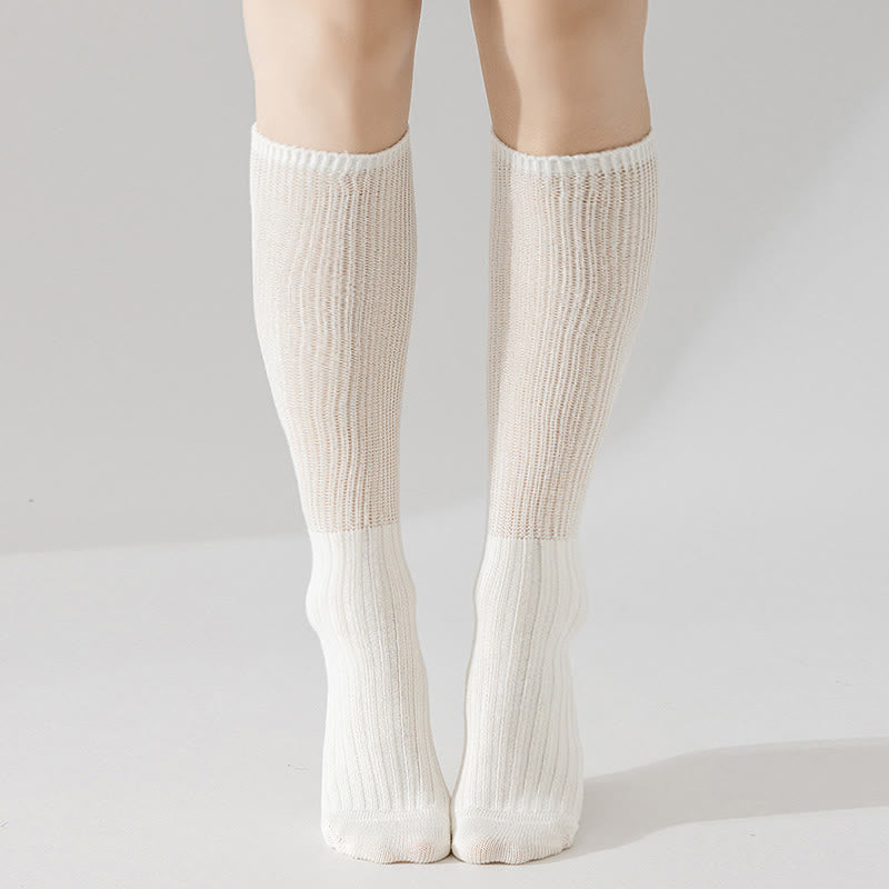 Chaussettes souples élégantes de couleur unie (3 paires) - image 9